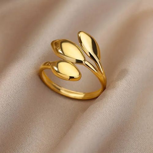 Bague Feuille Acier Inoxydable