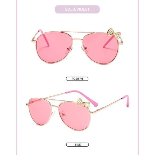 Lunettes de soleil à monture métallique pilote