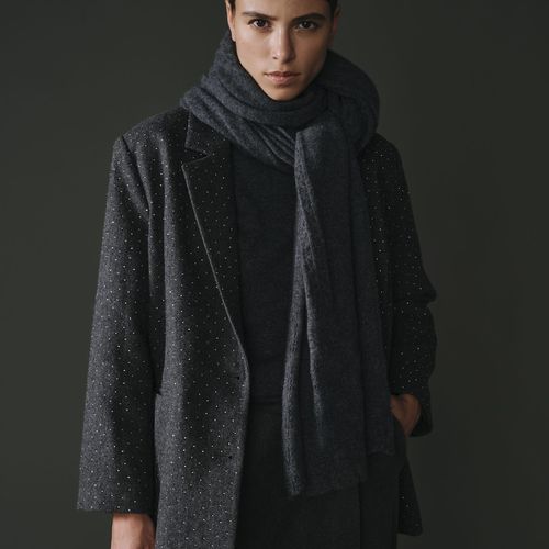 BLAZER A STRASS GRIS FONCÉ