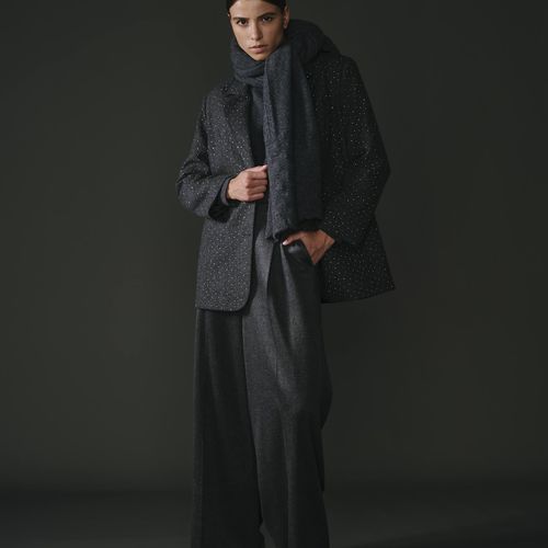 BLAZER A STRASS GRIS FONCÉ