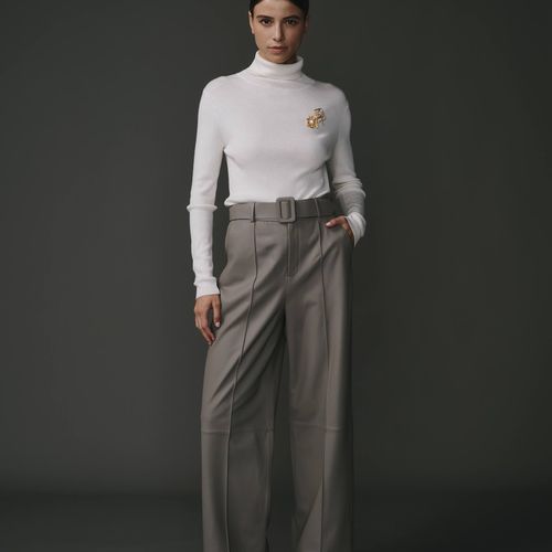 PANTALON CUIR – GRIS
