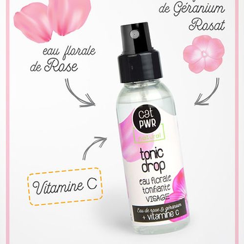 Tonic Drop Brume Visage Tonifiante à l'eau de Rose & Vitamine C