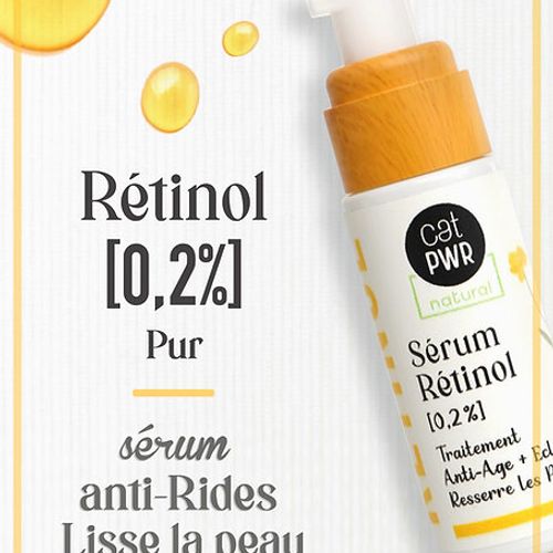 Traitement Rétinol pur [0,2%] Sérum Concentré Anti-Age & Anti-Rides + Eclat