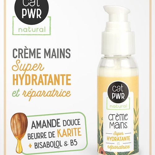 Crème Mains Super Hydratante et Réparatrice à la Karité + Amande Douce
