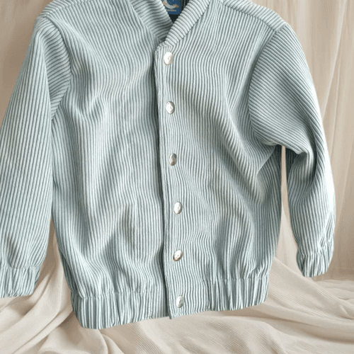 Veste Pour Enfant En Velours - Bleu Ciel