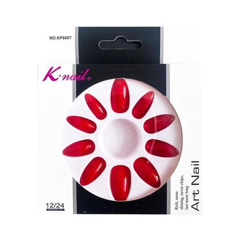 Boîte de 12 Faux Ongles Rouge A-01