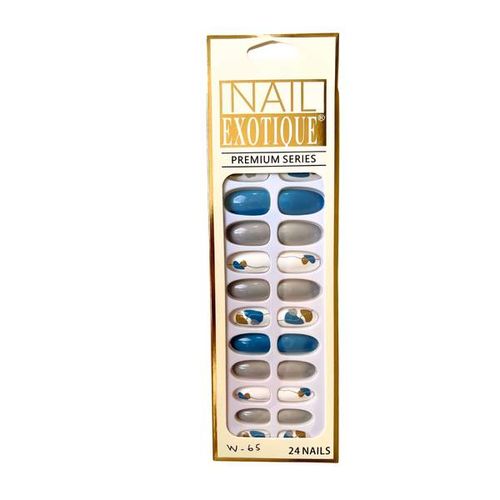 24 Pièces Faux Ongles Adhésif Double Face W-65