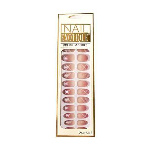 24 Pièces Faux Ongles Adhésif Double Face