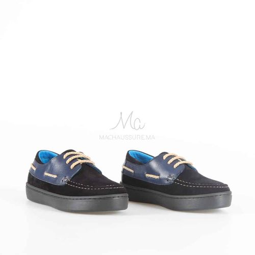 JERSEY - Mocassins en Daim Enfant en Bleu