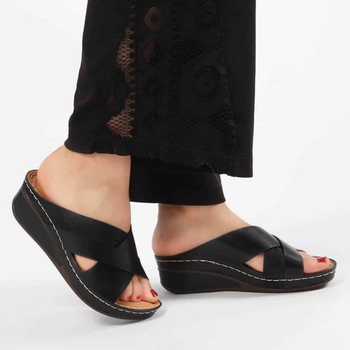 Plush - Sandales Confortables En Noir