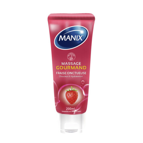 Manix Gel Massage Gourmand Fraise - 200 Ml