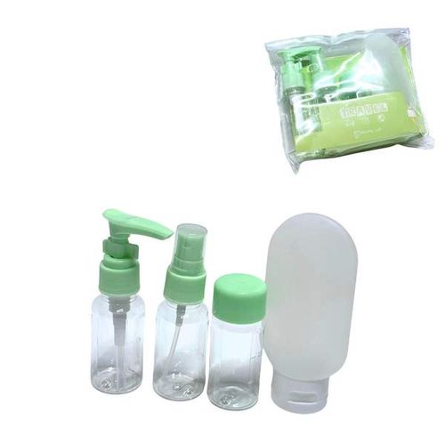 Ensemble de 3 Mini Bouteille de Toilette de Voyage Vert