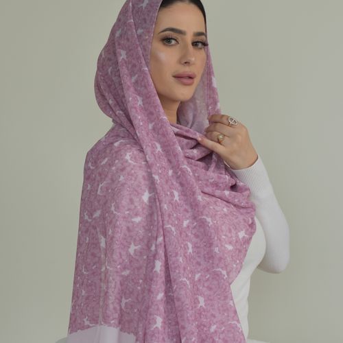 Châle crêpe chiffon imprime - Bloom