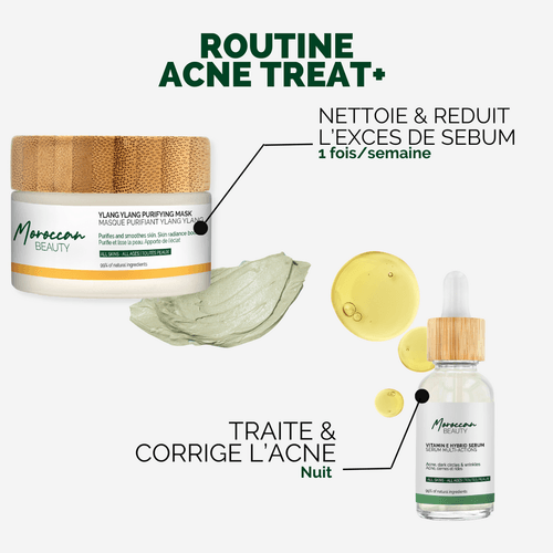 Routine Acne Treat+ - Nettoie les Pores & Traite Lacné