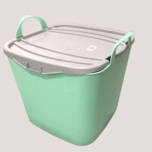Récipient en plastique avec couvercle pour riz,farine,céréales 40L