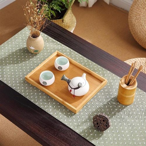 Ensemble de 2 Plateau Bambou Rectangulaire Pour Présentation et Services