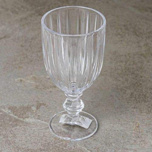 Set De 6 Verres à Pied Transparent Cristal