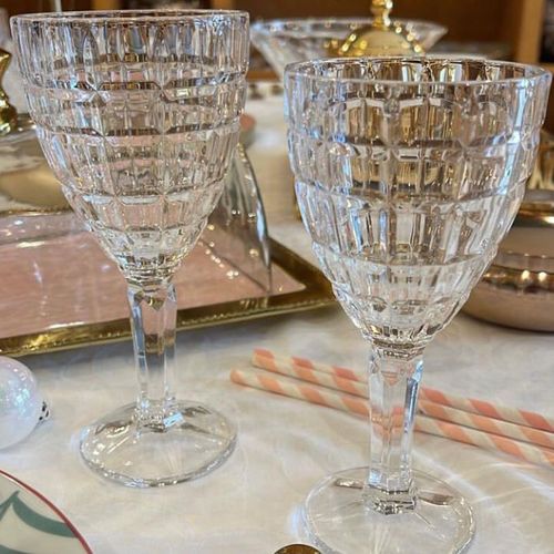 Set De 6 Verres à Pied Transparent  Cristal