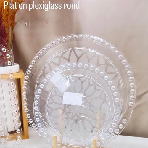 Set de 2 Plats en Plexiglas Ronds