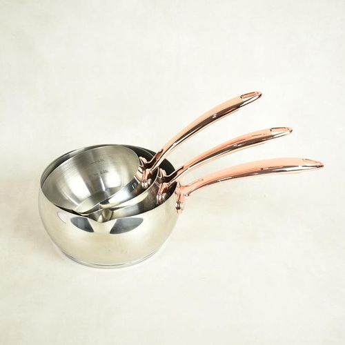 Set de 3 Casseroles Stainless Steel
