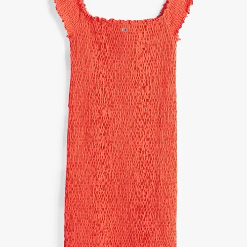 Robe Moulante Courte Smockée