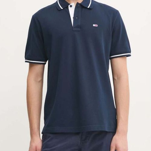 Polo Bleu Coupe Classique avec Logo