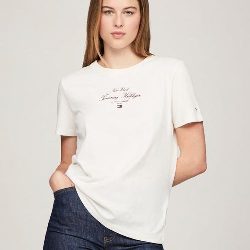 Regular Script Crew Neck T-shirt