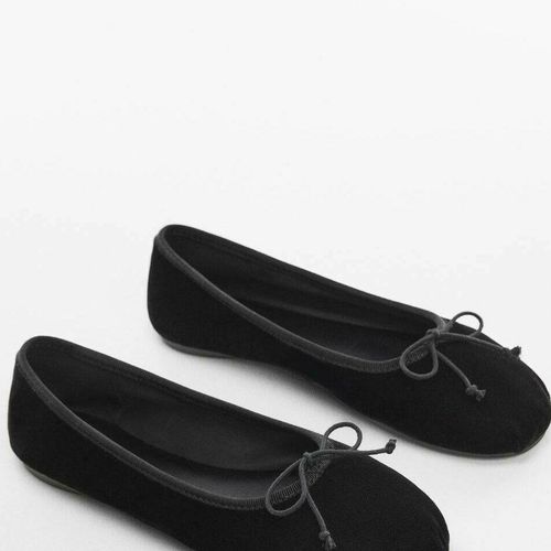 Ballerines Velours Nœud