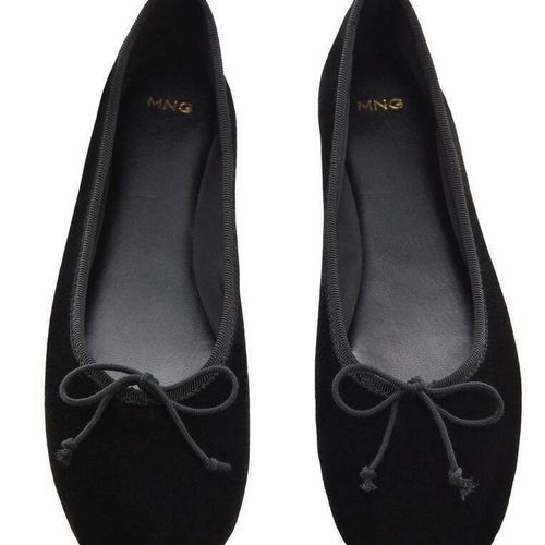 Ballerines Velours Nœud