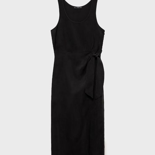 Robe Cupro Nœud Latéral