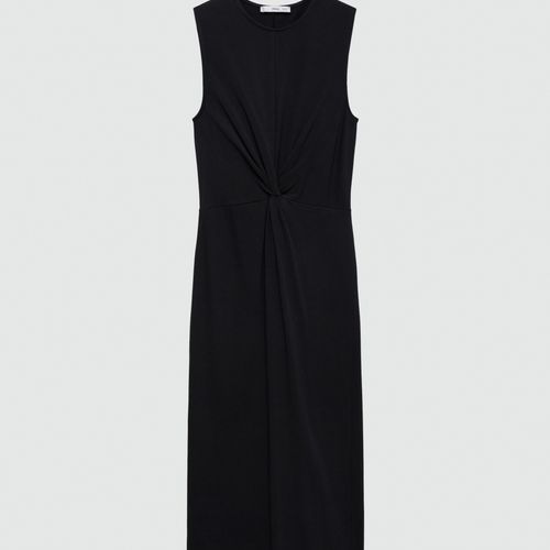 Robe Midi Détail Drapé