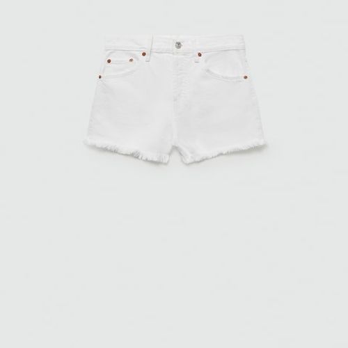 Short en Jean Revers Effilochés