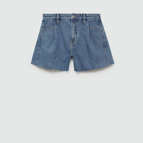 Short en Jean Revers Effilochés