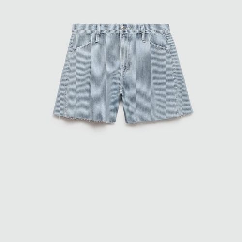 Short en Jean Imprimé Rayures