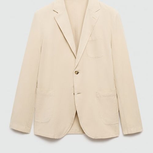 Veste Lin Coton Effet Délavé