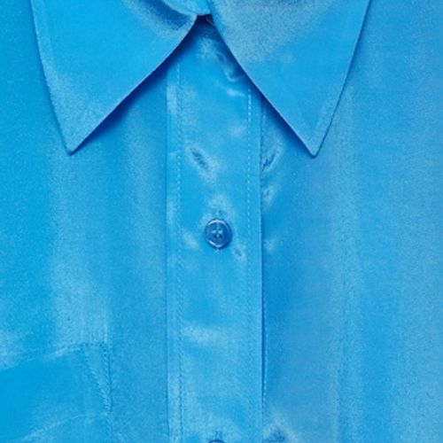 Chemise Longue Satinée Fermeture Asymétrique