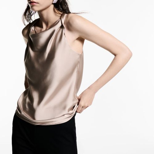 Top Satin Col Bénitier