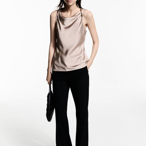 Top Satin Col Bénitier