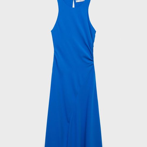 Robe Midi Détail Drapé