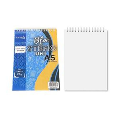 Bloc Sténo Uni A5 120pages