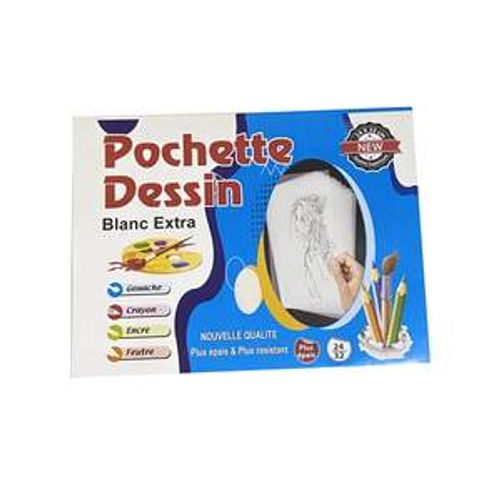 Pochette Dessin 10 Blanches 24*32cm