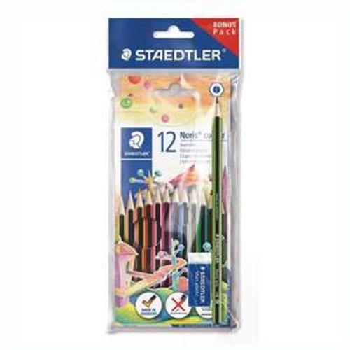 Pack 12 Crayon de Couleur + Crayon + Gomme