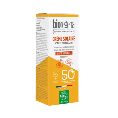 Crème Solaire Visage et Zones Délicates 