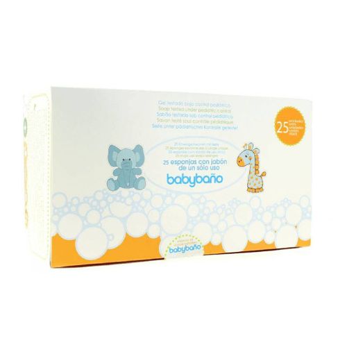 Eponge savonneuse baby bano 25 unités