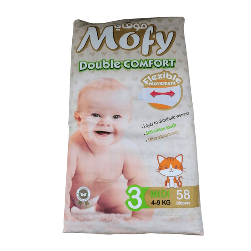 Couches bebe Midi N° 3 4-9kg/58 Pieces