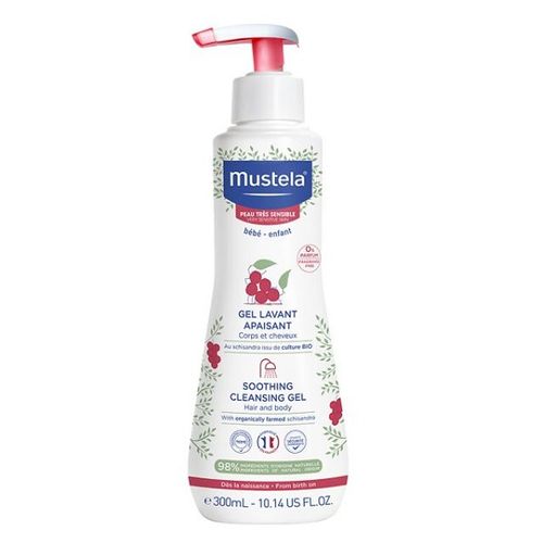 Mustela Gel Lavant Apaisant Corps Et Cheveux Peaux Tres Sensibles 300ml