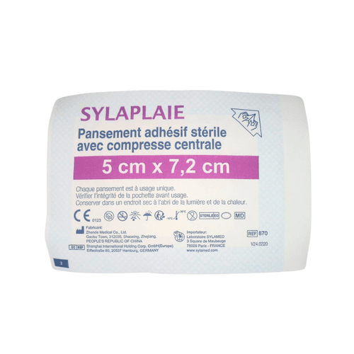 Sylaplaie Pansement Adhesif Sterile 5 Cm X 7.2 Cm Boite 10 Pieces