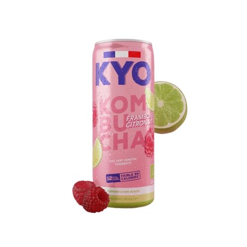 KOMBUCHA CANETTE FRAMBOISE CITRON VERT 330ML