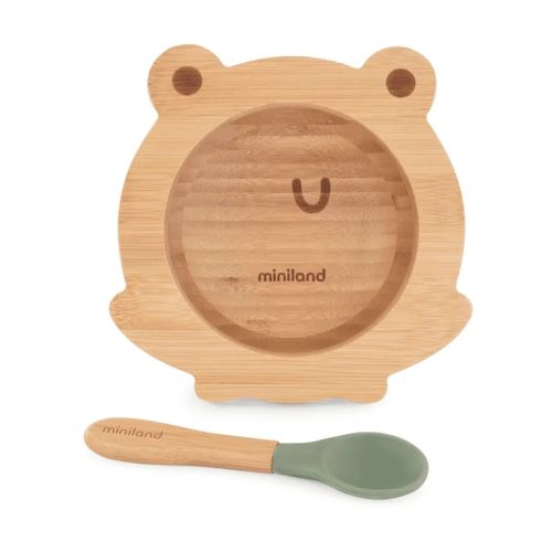 Bol et Cuillère en Bois Grenouille