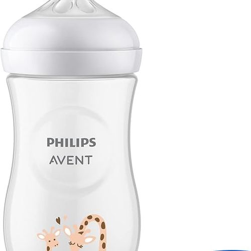 Biberon Natural 3.0 Teat 1M+ 260ML Deco Giraffe SCY903/66
